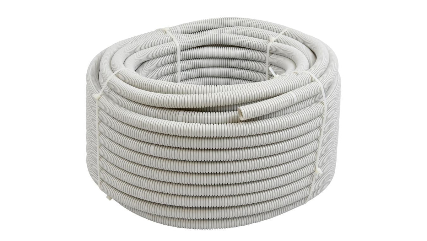 Rura karbowana elektroinstalacyjna RKGL 16/11mm giętka samogasnąca peszel 320N PVC UV szara 50m Tubifor