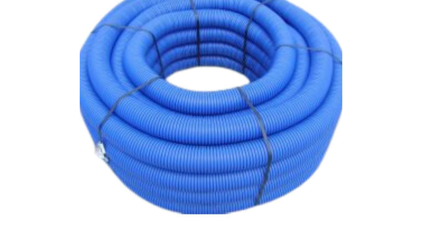 Rura karbowana dwuścienna HDPE 450N niebieska UV z pilotem i złączką fi 40/31 (25mb) 31NT040M