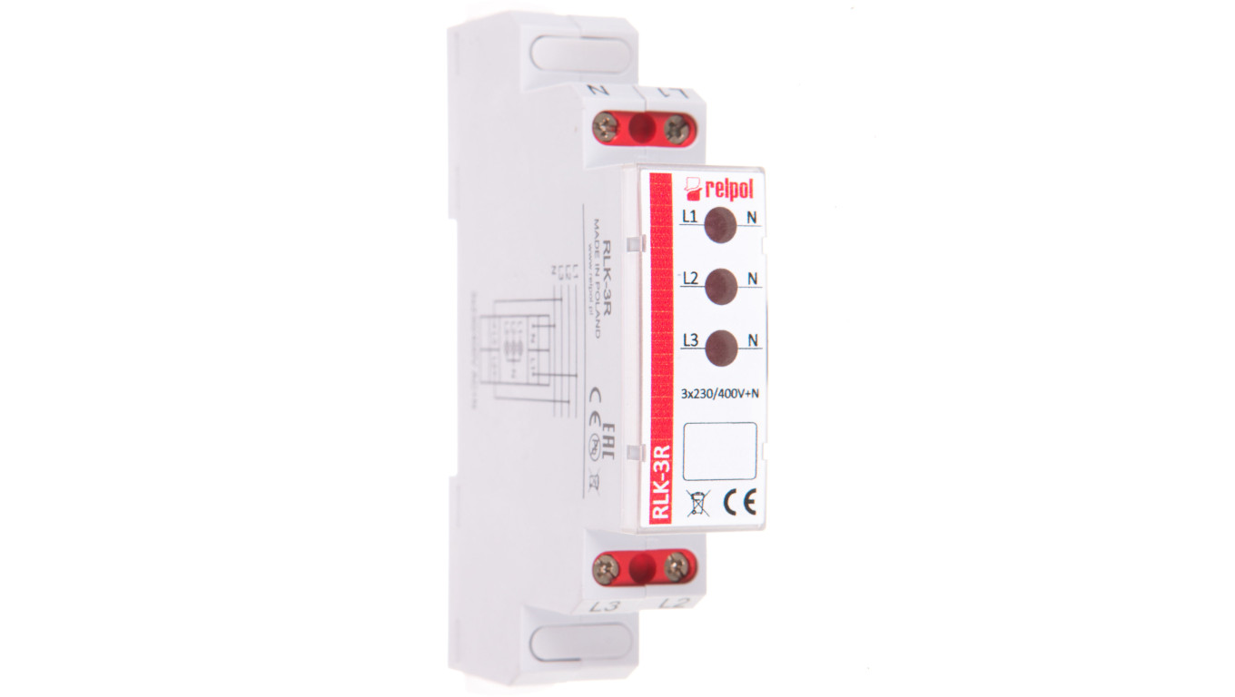 Lampka modułowa 3-fazowa 400V AC LED czerwona RLK-3R 863029