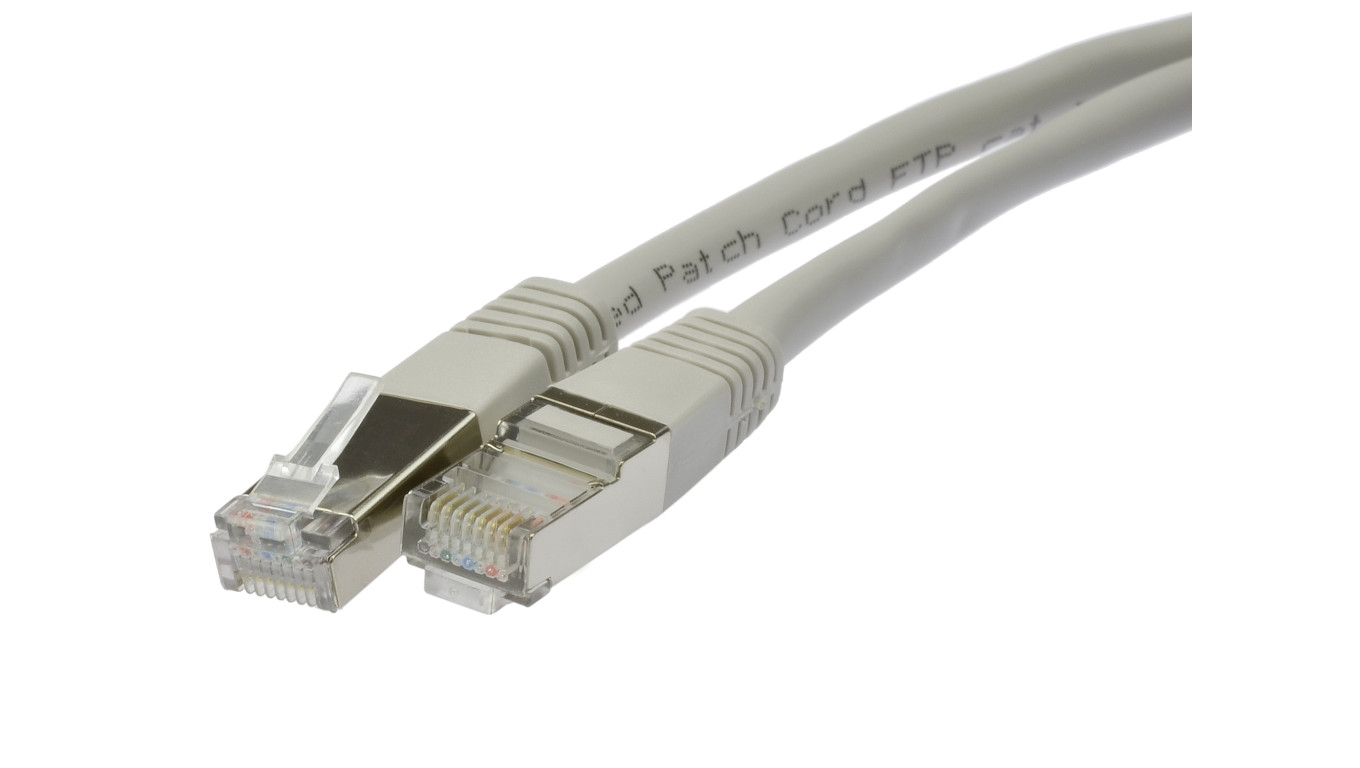 Patchcord FTP kat.5e kabel sieciowy LAN 2x RJ45 linka szary 3m NEKU