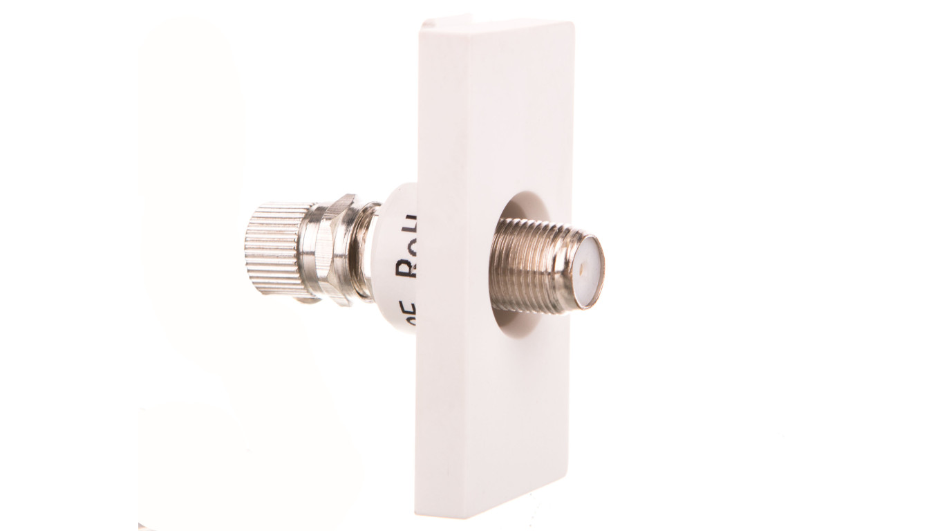 TouchMe Moduł 1/2 gniazdo antenowe SAT białe TM905W