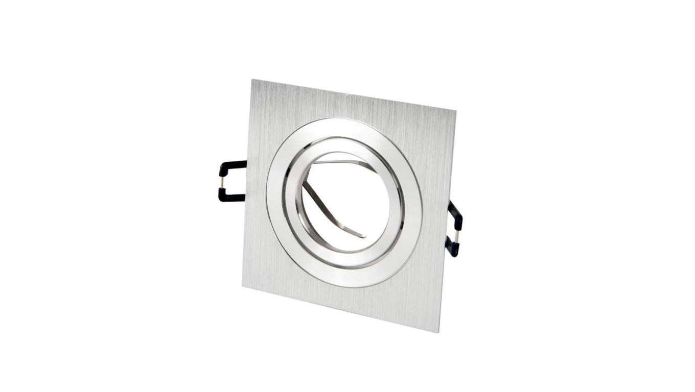 LED line Oprawka sufitowa oczko kwadratowa ruchoma SLIM srebro szcz AKROS 5 lat gwar.