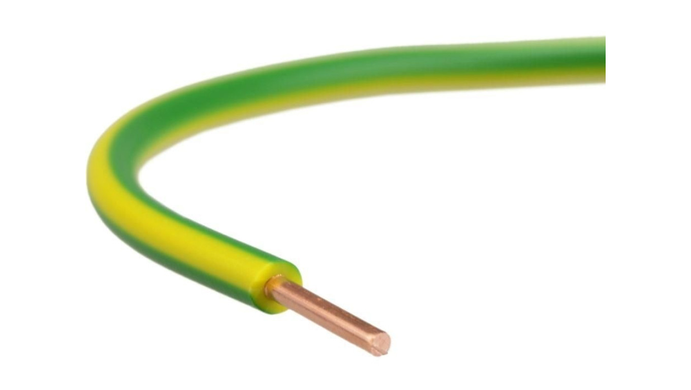 Przewód instalacyjny H07V-U / DY 0,75 750V żółto-zielony drut Elektrokabel /100m/
