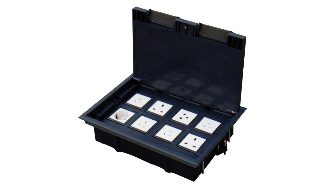 Puszka podłogowa (floorbox) 8M (45x45) regulowana głębokość, do podłogi technicznej (wylewka opcjonalnie) ALANTEC - ALANTEC