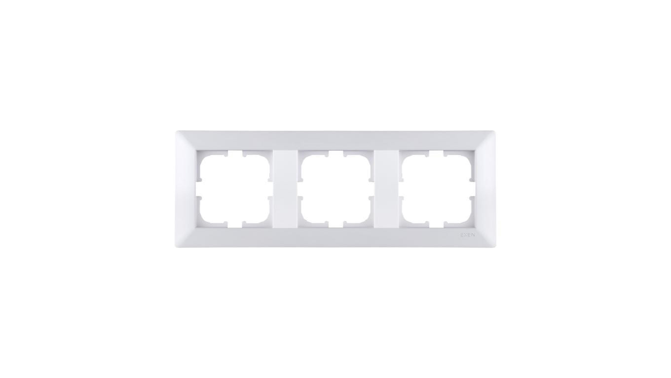 Ramka potrójna Exen seria Odak biała O103/01E