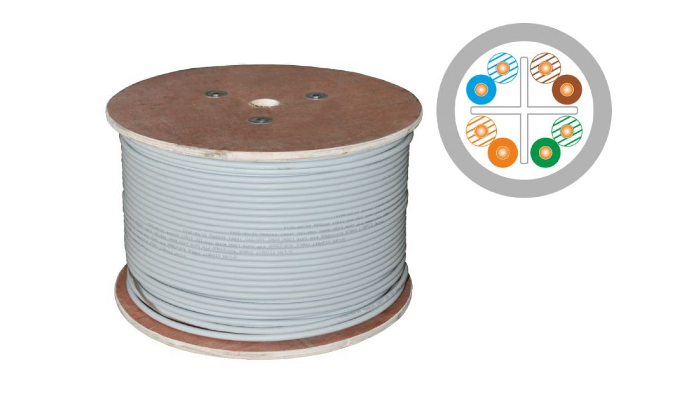 Kabel teleinformatyczny U/UTP kat.6 LSOH Dca szary ALANTEC /500m/