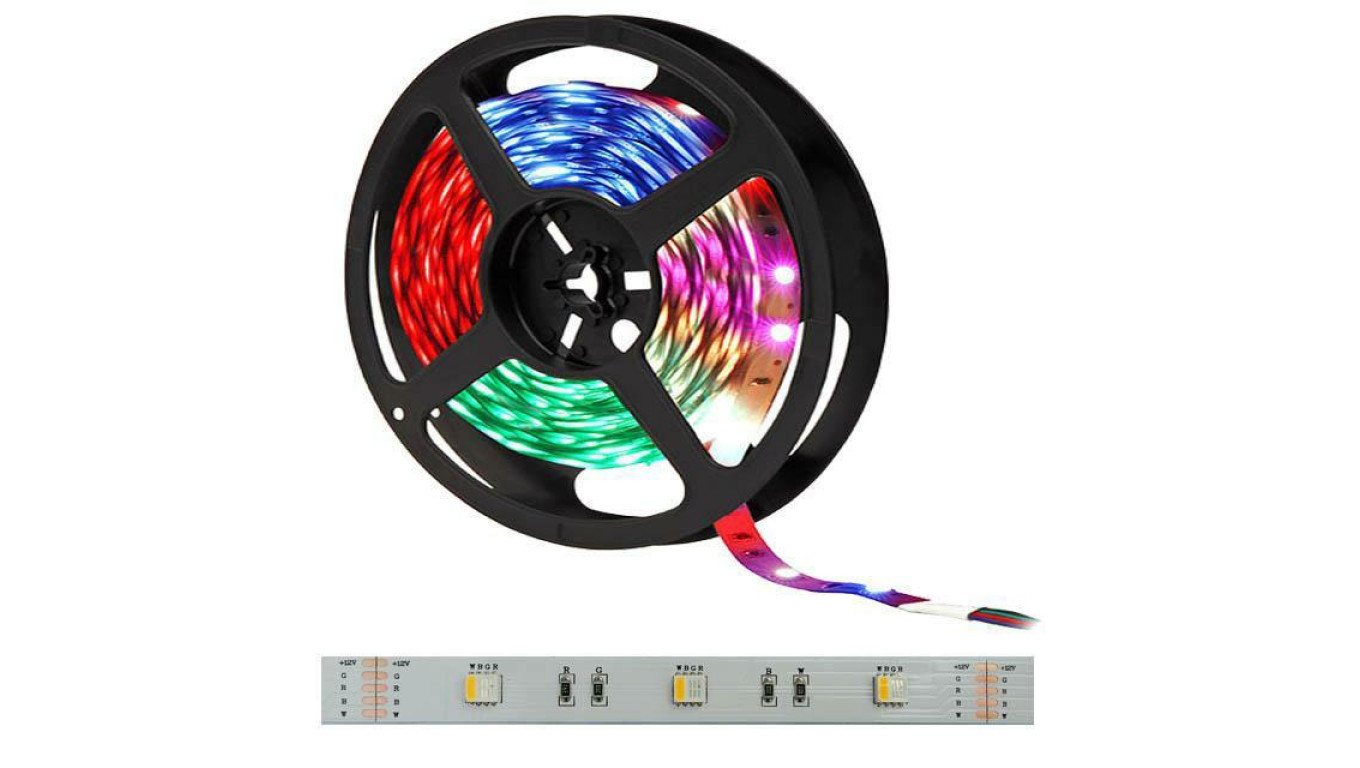Taśma 12VDC 30 led 5050 4-chip RGBWW 1m ip20 rgb + ciepła rgb+2700K 9,2W/1m