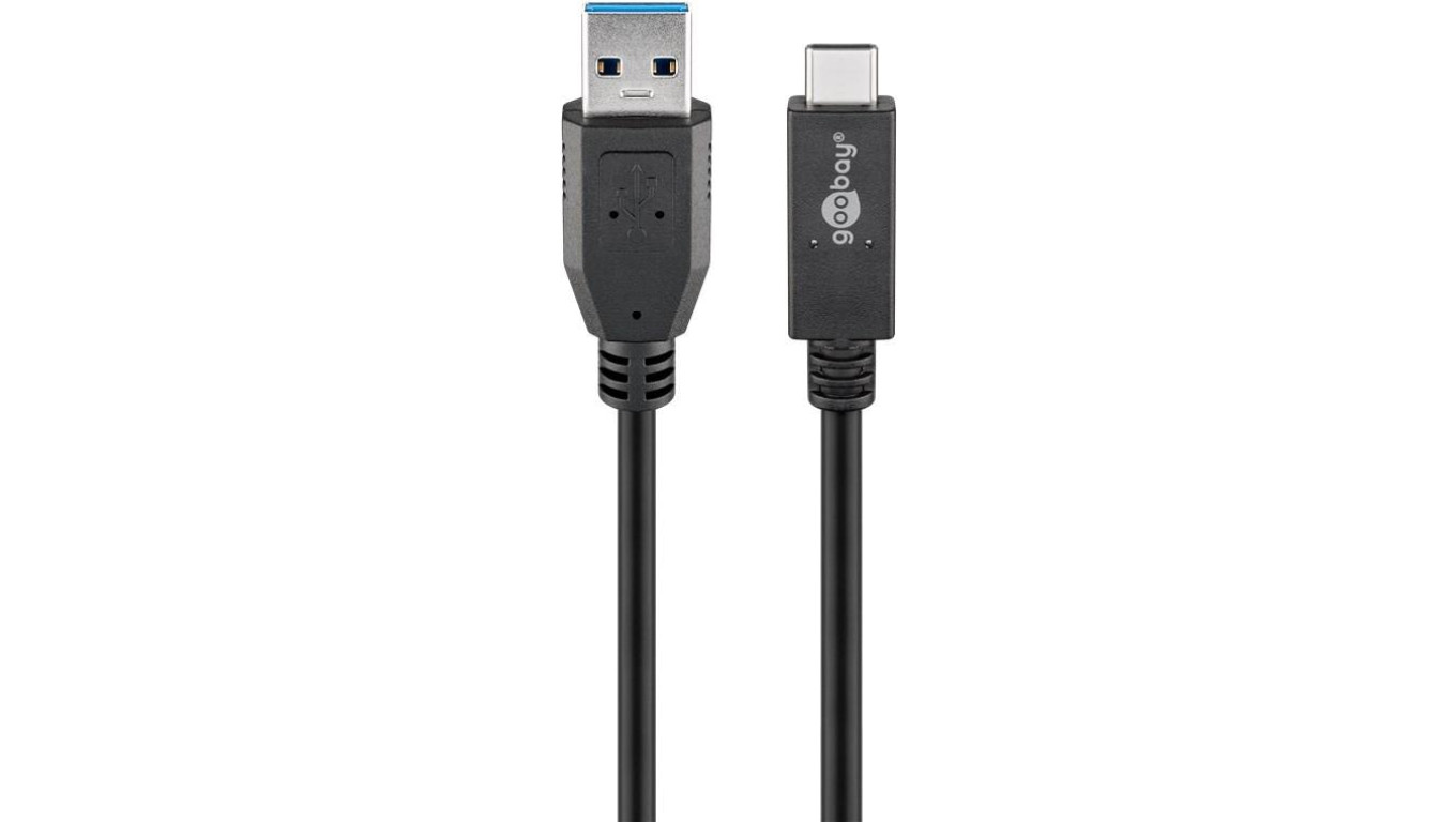 Kabel USB-C™ USB 3.1, 2. generacji, 3 A, czarny - Długość kabla 0.5 m