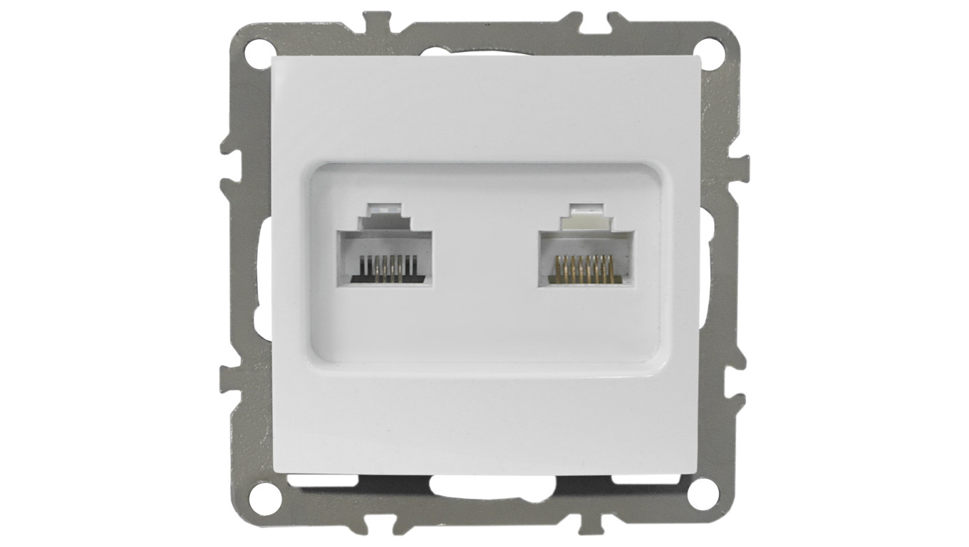 QUADRA GNIAZDO TELEFONICZNE KOMPUTEROWE RJ45 RJ11