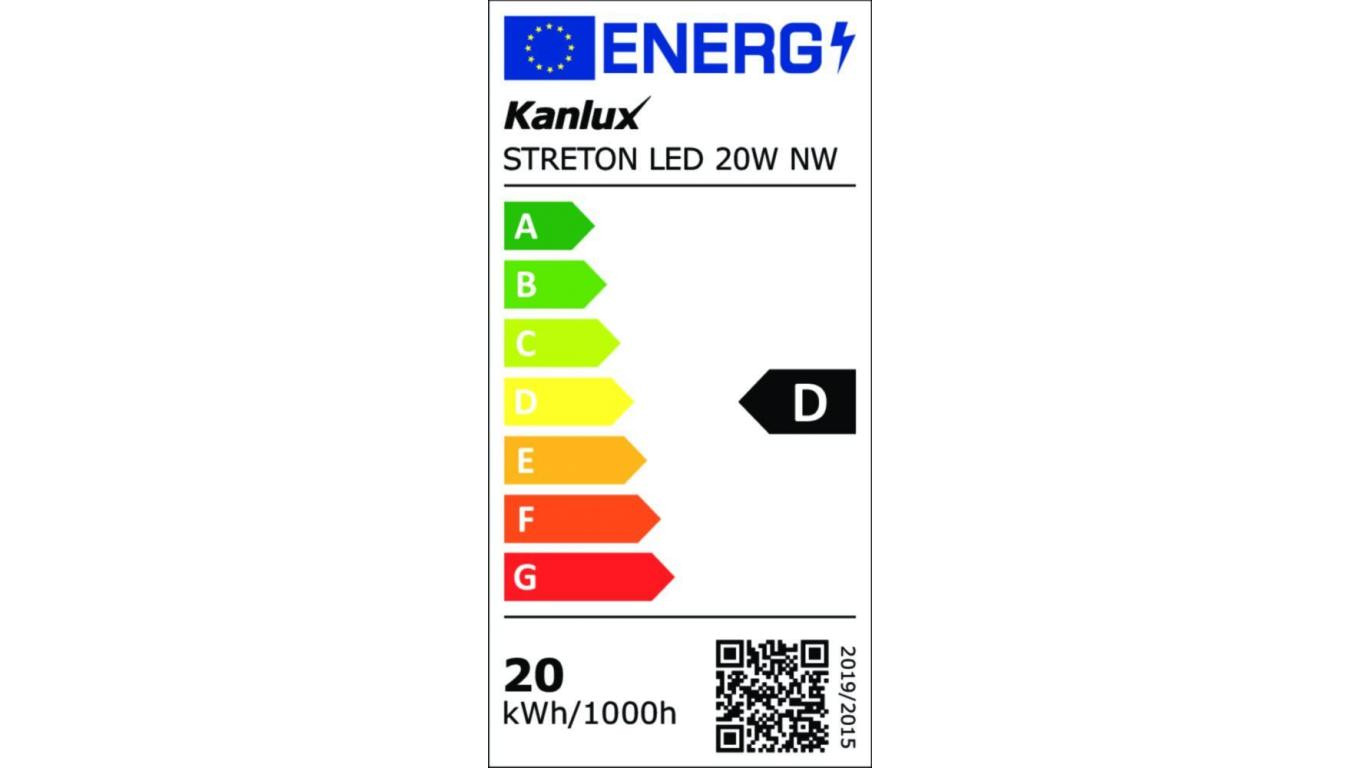 Oprawa uliczna LED STRETON 20W 2800lm 4000K IK08 IP66 Ikl. ochr. ENEC 5 Lat Gwar. 36228