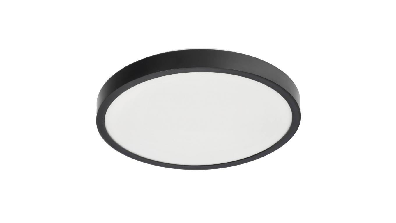 Plafon LED PERETI 18W czarny pierścień 29,5cm, 4000K barwa neutralna, 1800lm, IP44, 220-240V EDO777609 EDO