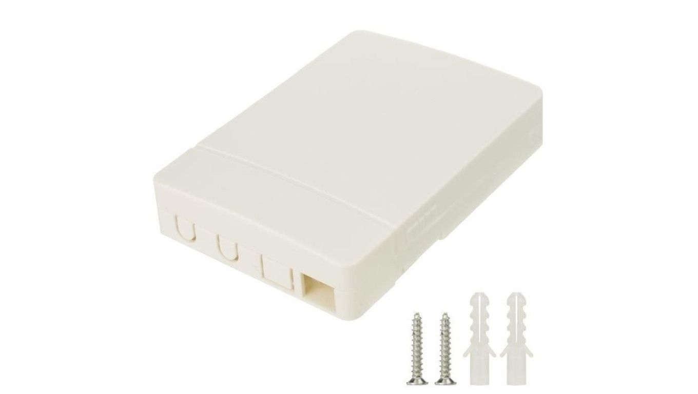 Gniazdo abonenckie światłowodowe FO FTTH na 2 adaptery SC simplex z tacką