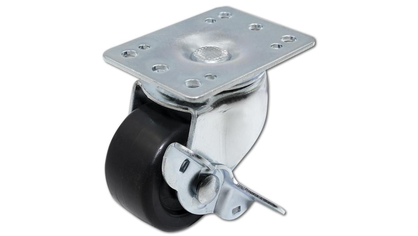 Qoltec Zestaw kółek z gwintem i hamulcem do szaf Rack 19 4szt.