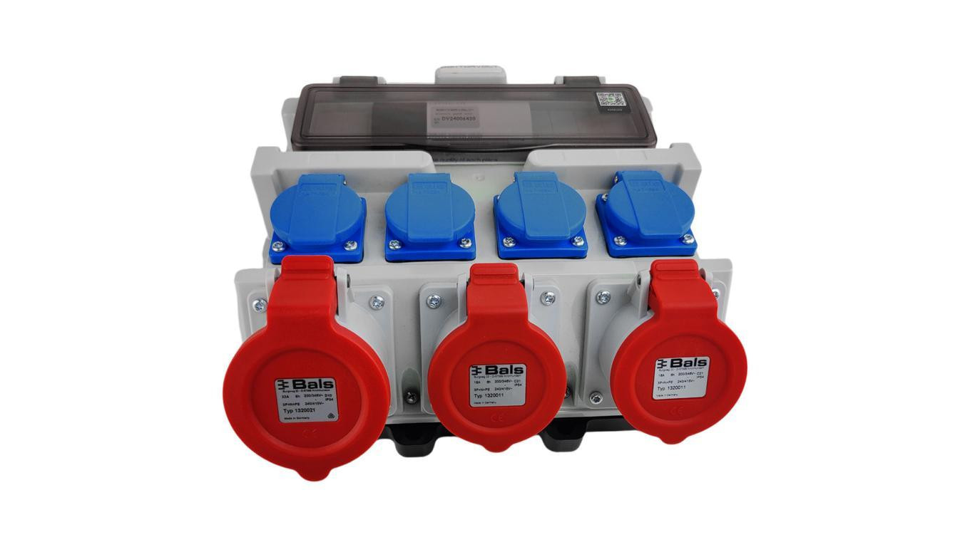 Rozdzielnica elektryczna 12 modułowa z uchwytem IP44 4x230V SCHUKO 2x16A 32A Doktorvolt bez zabezpieczeń