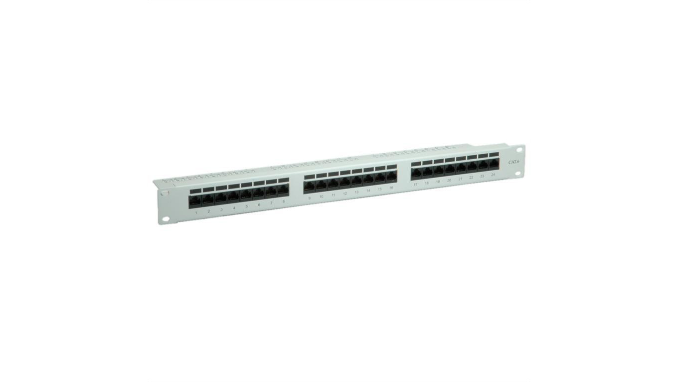 VALUE Patch panel kat. 6 (klasa E) 19, 24P, nieekranowany, szary