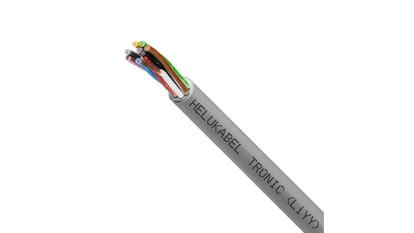 Przewód sterowniczy TRONIC LIYY 300/500V 10x0,5 szary linka Helukabel /100m/