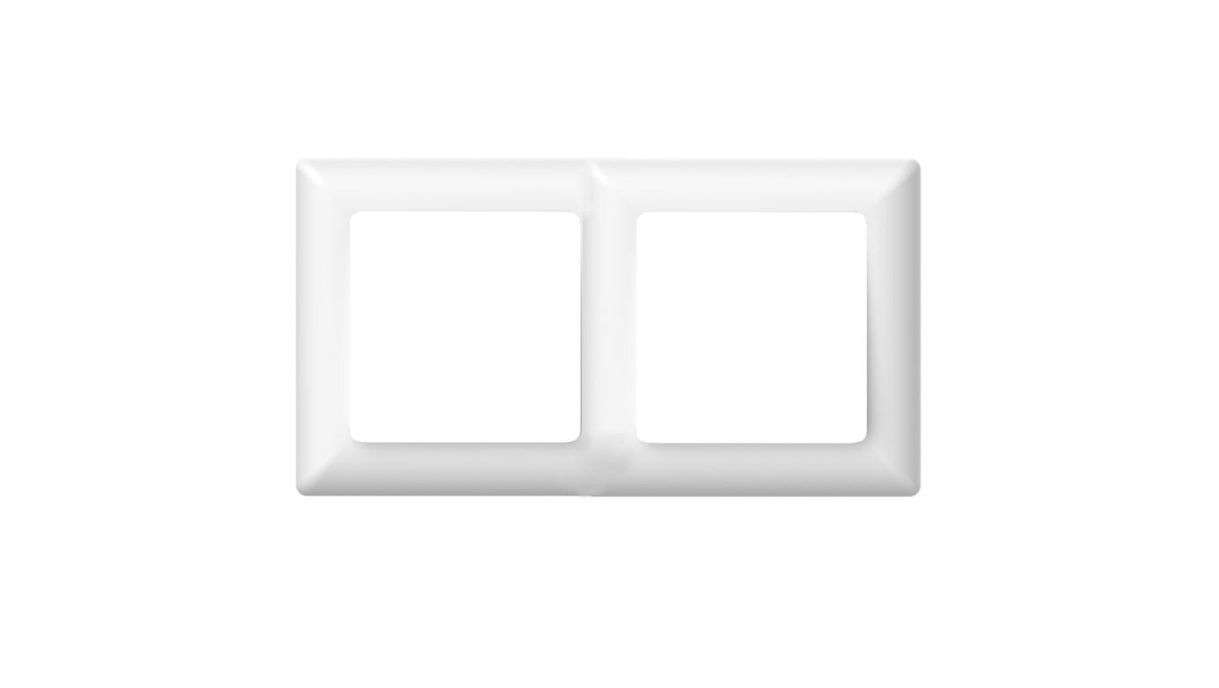 Ramka podwójna, Varia, biała / 46411