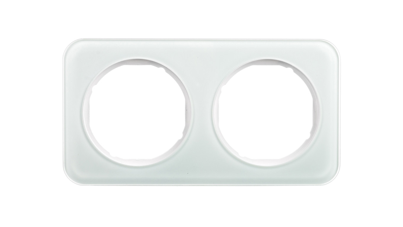 Berker R.1 Ramka podwójna szklana biała 10122109