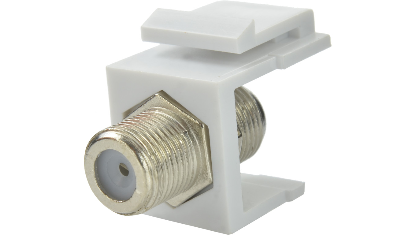 Moduł keystone typu F gniazdo dwustronne białe Mediabox NEKU