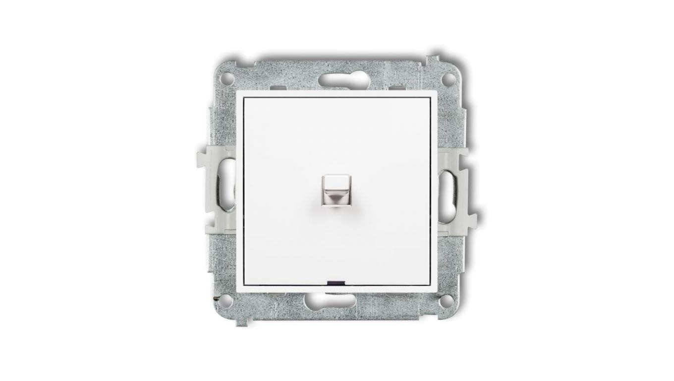 MINI Mechanizm łącznika jednobiegunowego w stylu amerykańskim biały mat 25MWPUS-1