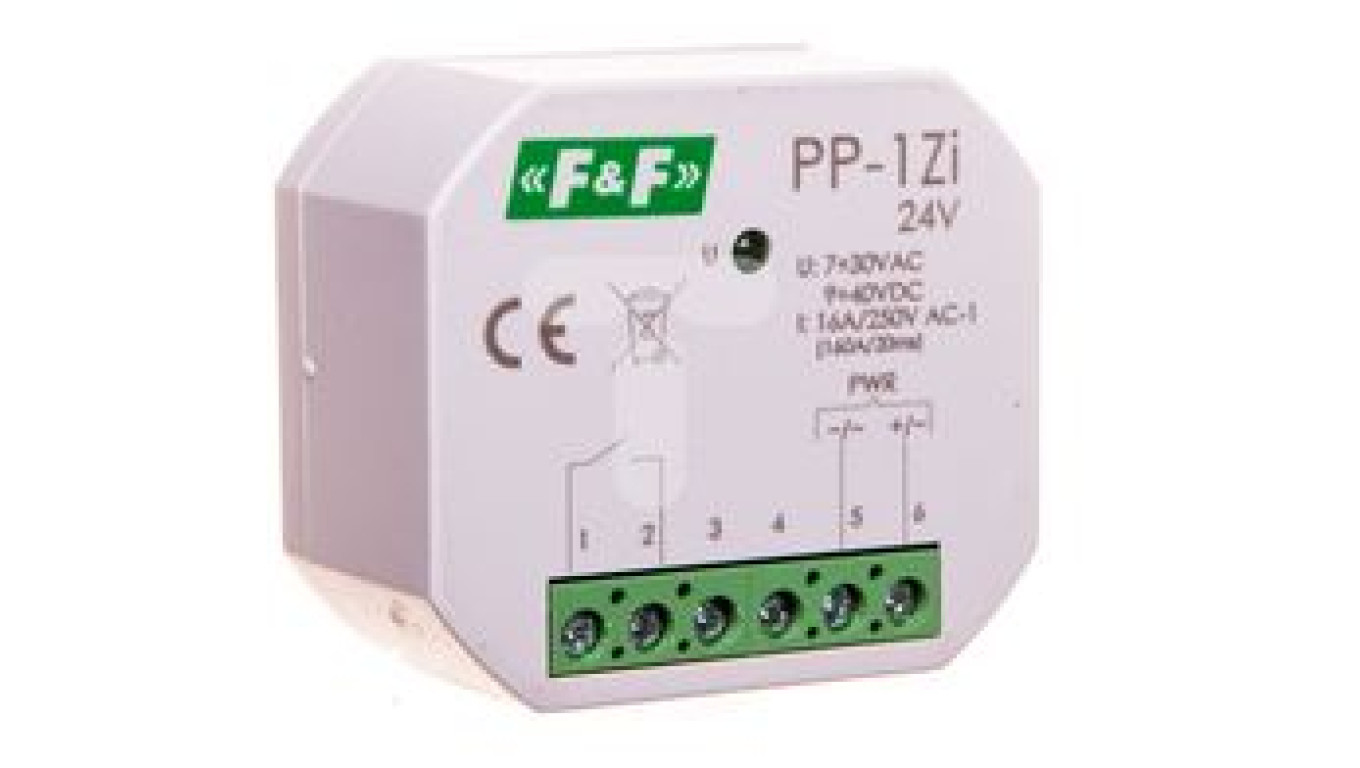 Przekaźnik elektromagnetyczny 1Z 16A 7-30V AC/9-40V DC (160A/20ms) PP-1Zi-24V