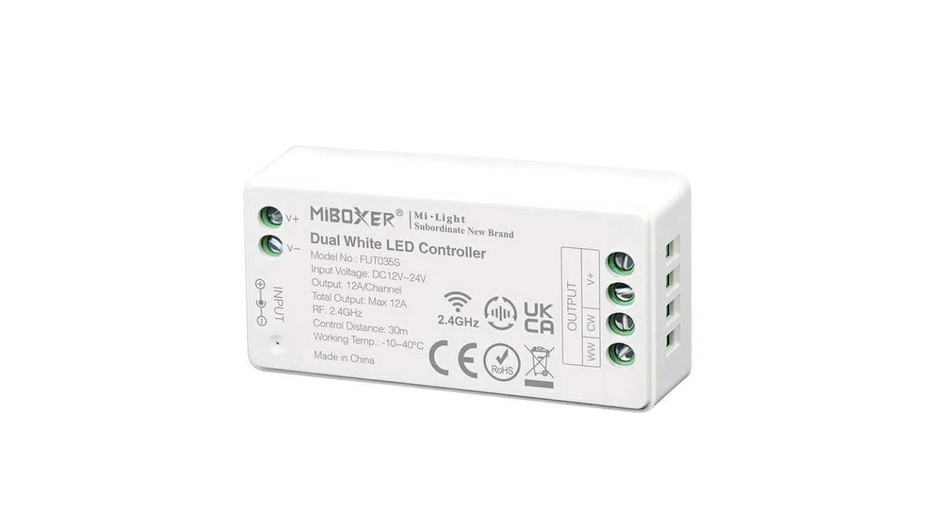 Kontroler led CCT strefowy 12A 144W 12V RF 2,4ghz MI-Light FUT035s dual white