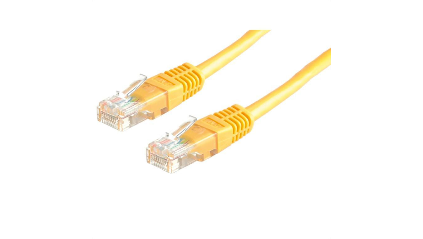 VALUE Kabel krosowy Cat.6 UTP (klasa E), żółty, 7 m