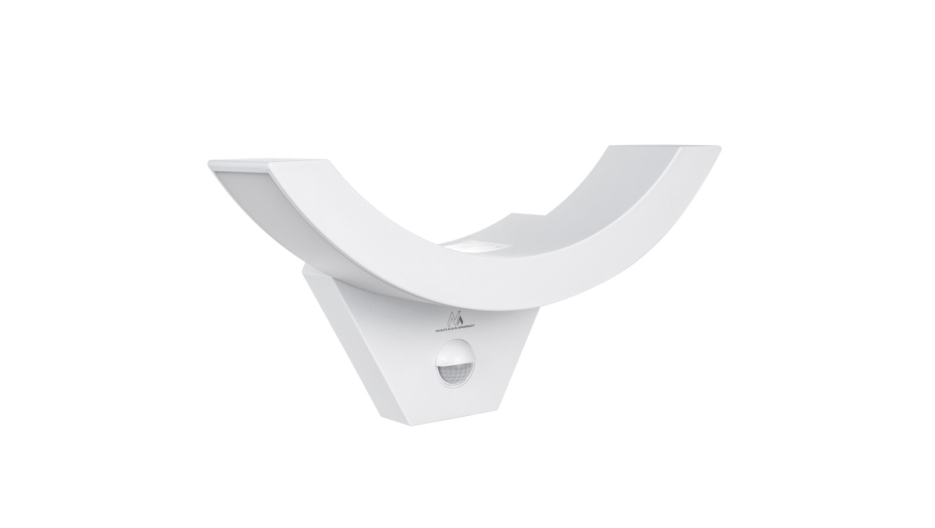 Lampa LED z czujnikiem ruchu na podczerwień MCE290 W 800lm 10W IP54 Maclean kolor biały