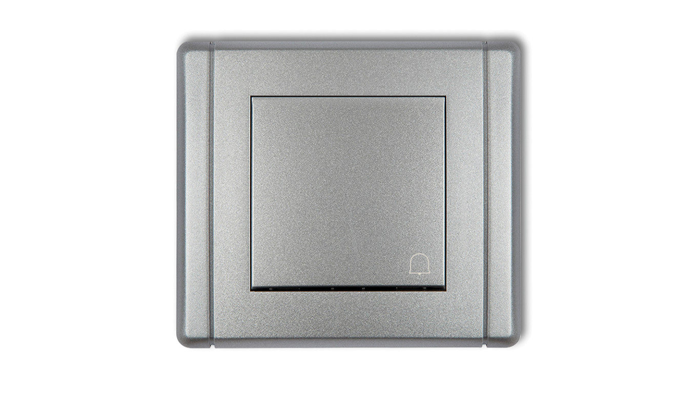 FLEXI Przycisk /dzwonek/ srebrny metalik 7FWP-4