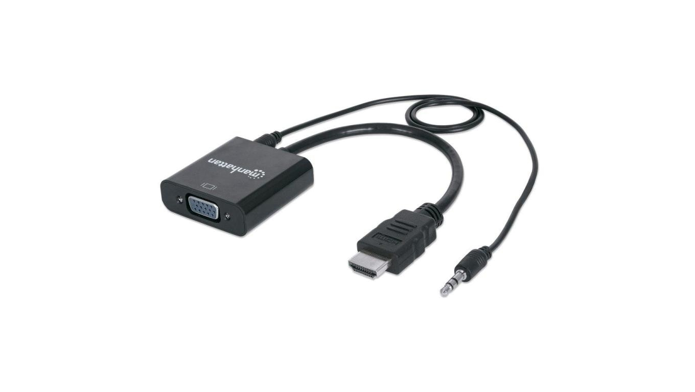 Konwerter HDMI na VGA 1080p M/F audio zasilanie Micro USB