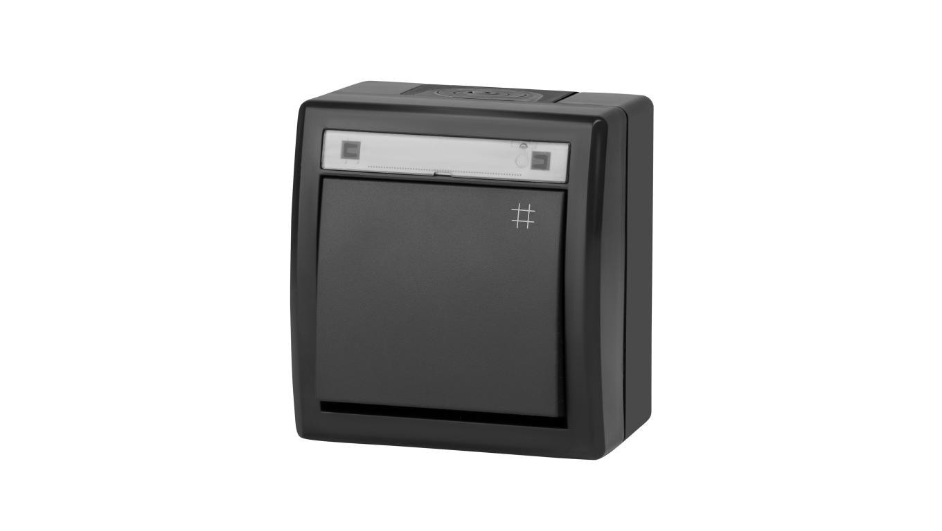 AQUANT 2K łącznik natynkowy krzyżowy IP55 antracytowy 5006-17