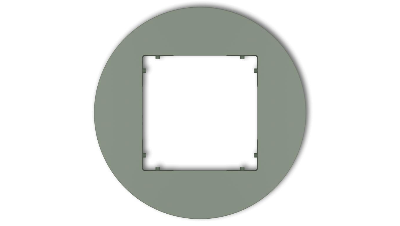 MINI Ramka uniwersalna pojedyncza okrągła z tworzywa szałwiowy 61MRTO-1