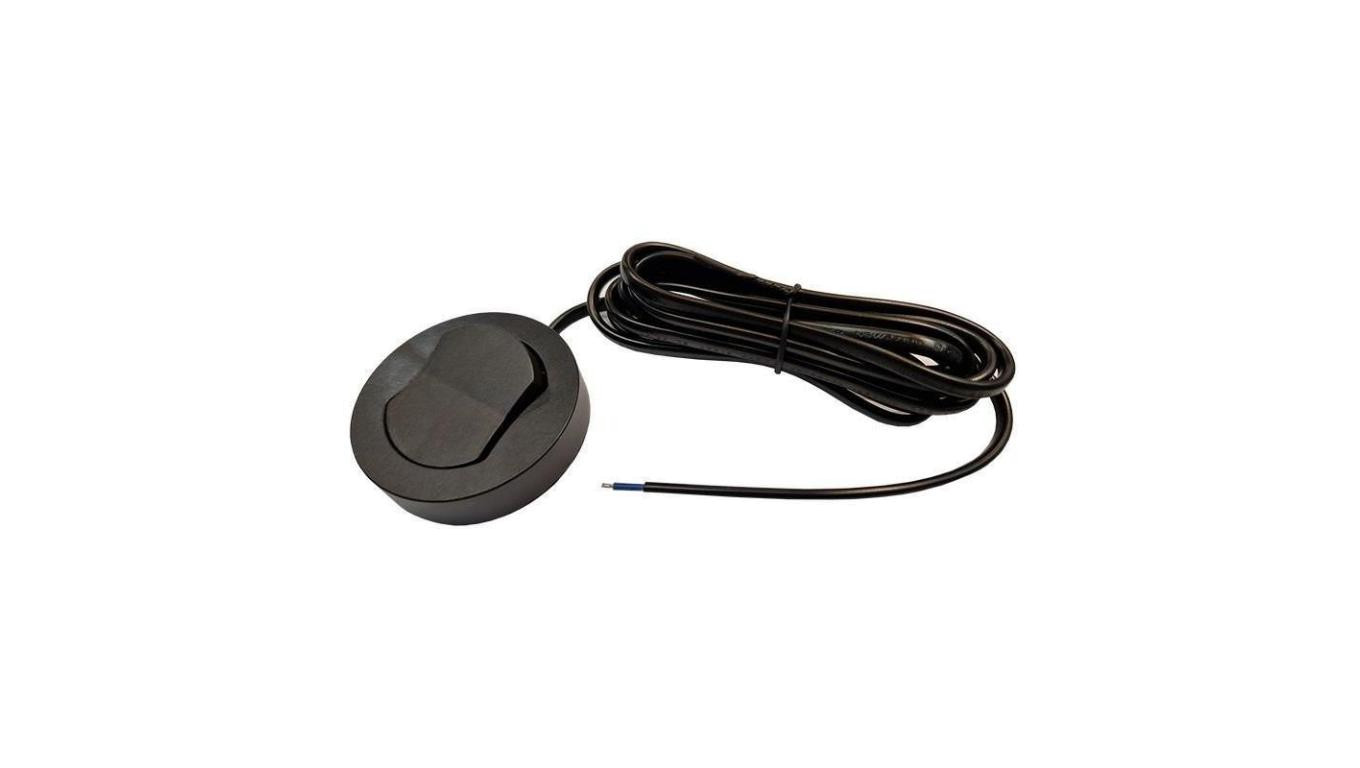 Włącznik meblowy czarny nawierzchniowy fi65 230V 2,5A z kablem 2m 2x0,75mm2