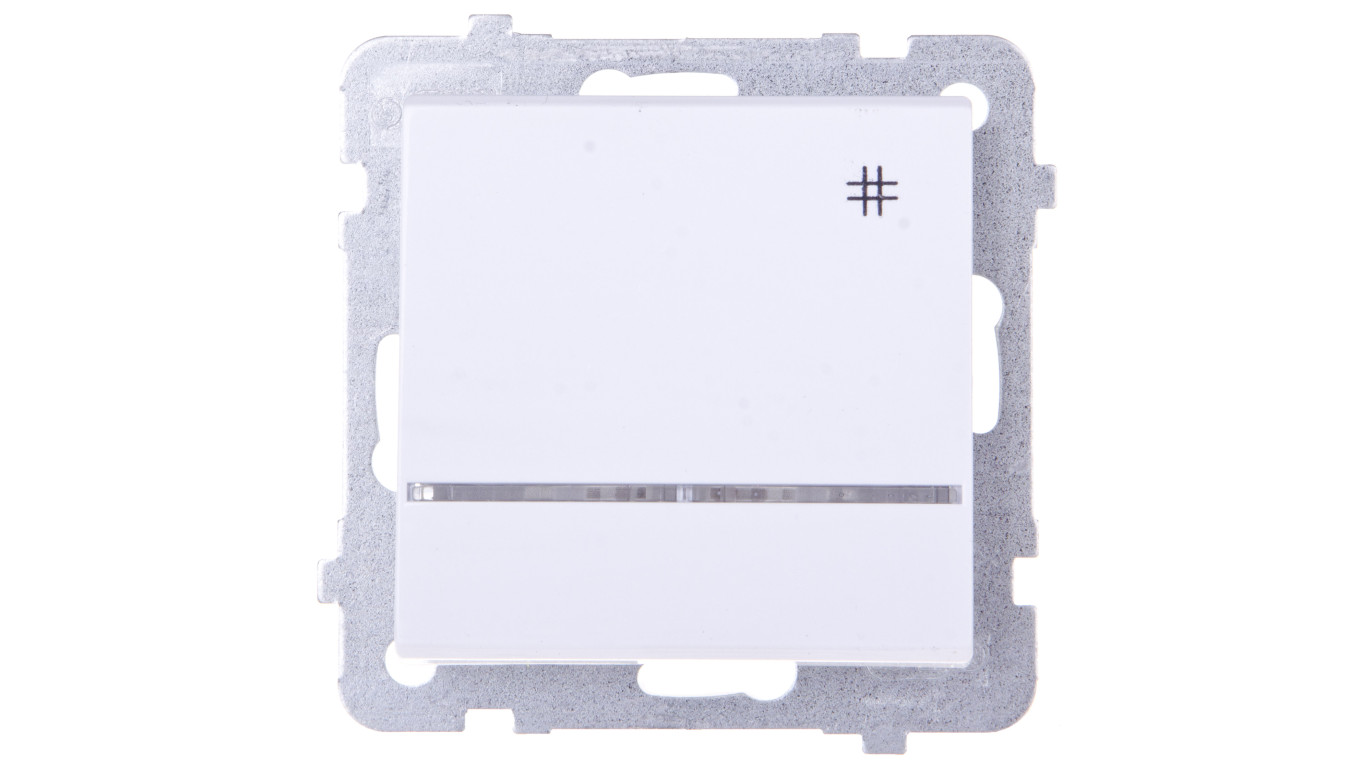 SONATA Łącznik krzyżowy z podświetleniem biały ŁP-4RS/m/00