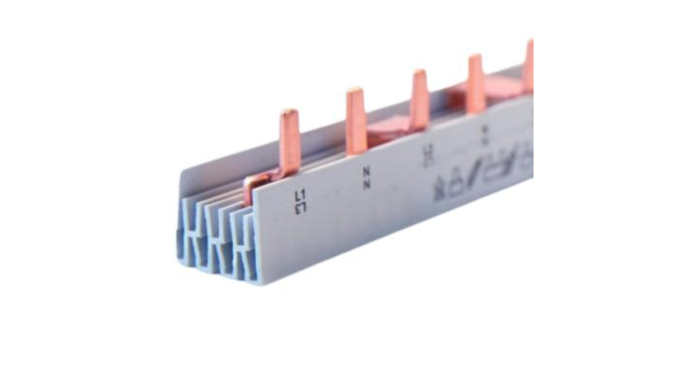 Szyna łączeniowa sztyftowa MCB, 2-polowa, przekrój 10 mm², typ L, długość 56 modułów MEP25610A00