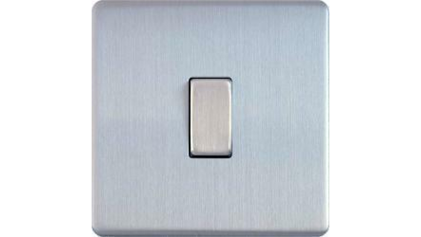 Varilight Włącznik Pojedynczy Metal steel stal szczotkowana klawiszowy o 3