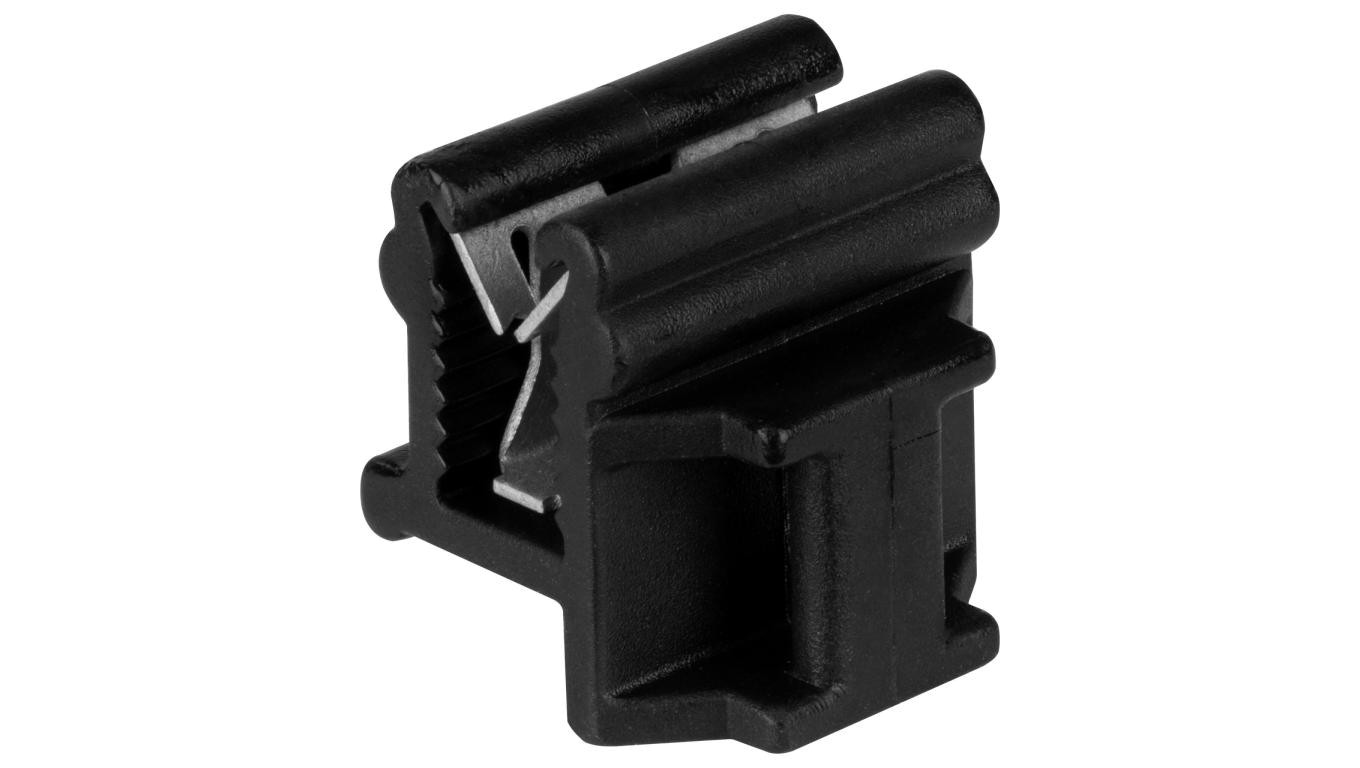 Uchwyt kablowy PTBLK do montażu wiązki kabli prostopadle do ścianki blachy 0,7-3,0mm czarny 100szt