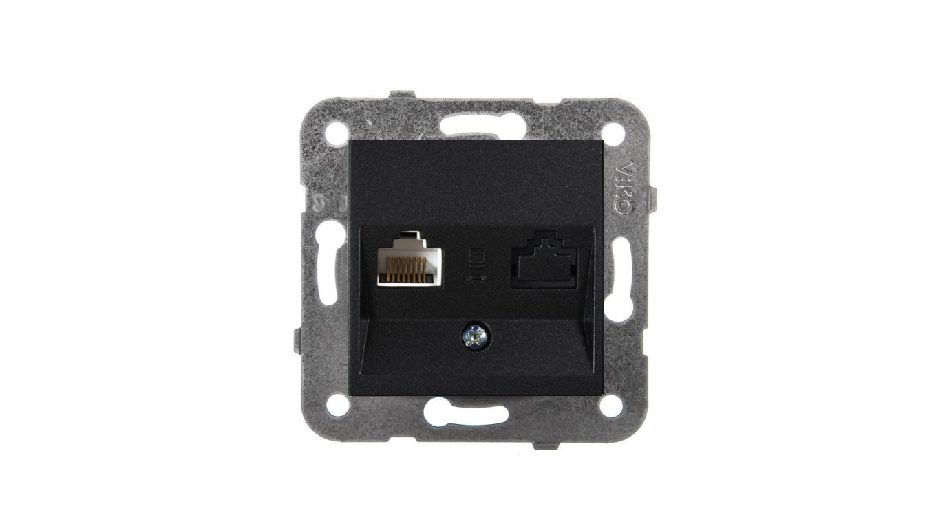 Panasonic NOVELLA Gniazdo 1xRJ45 komputerowe kat. 5e czarne 92105532M