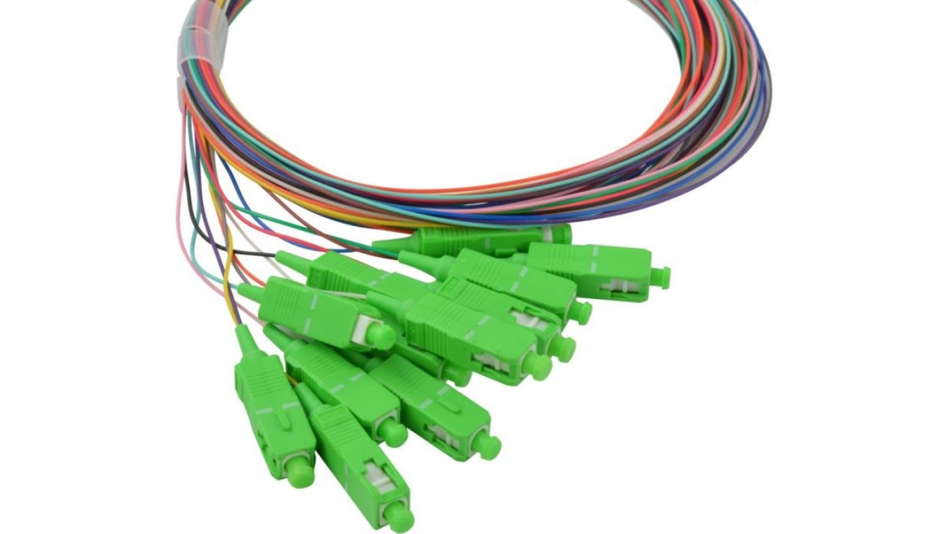 Pigtail światłowodowy FO SM SC/APC 9/125 Easy Strip 3m Zestaw 12 sztuk kolorowe
