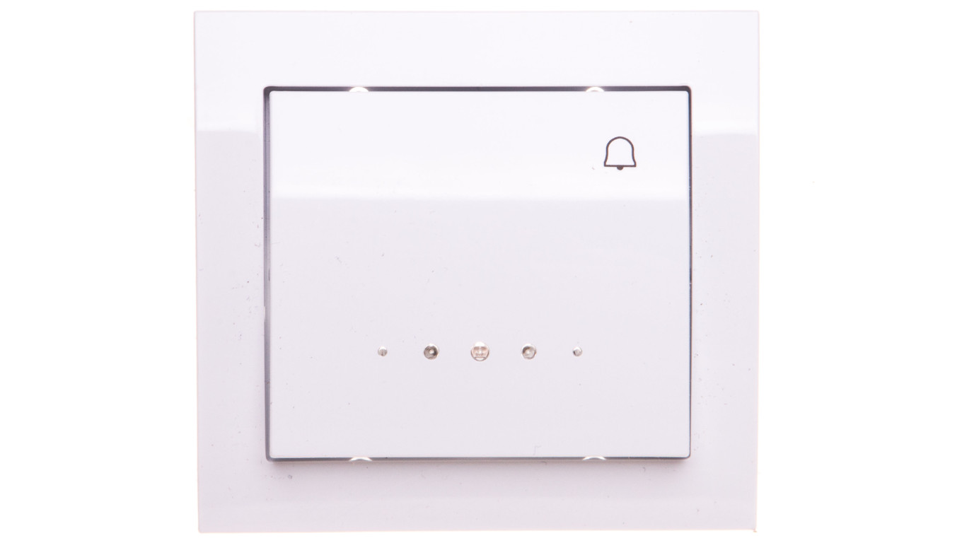 KIER Przycisk /dzwonek/ z podświetleniem biały ŁP-6WS/00