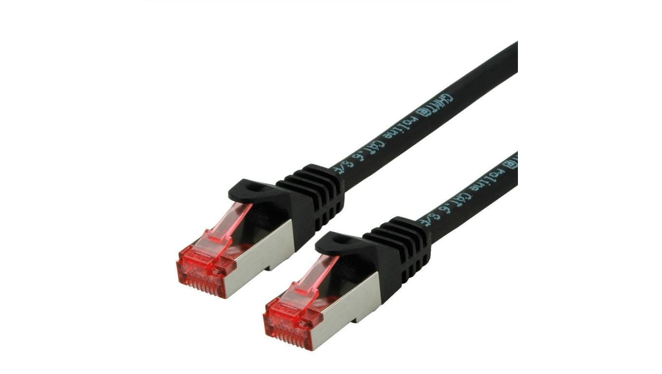 ROLINE S/FTP Patchcord Cat.6 Component Level, LSOH, czarny, 15.0 m