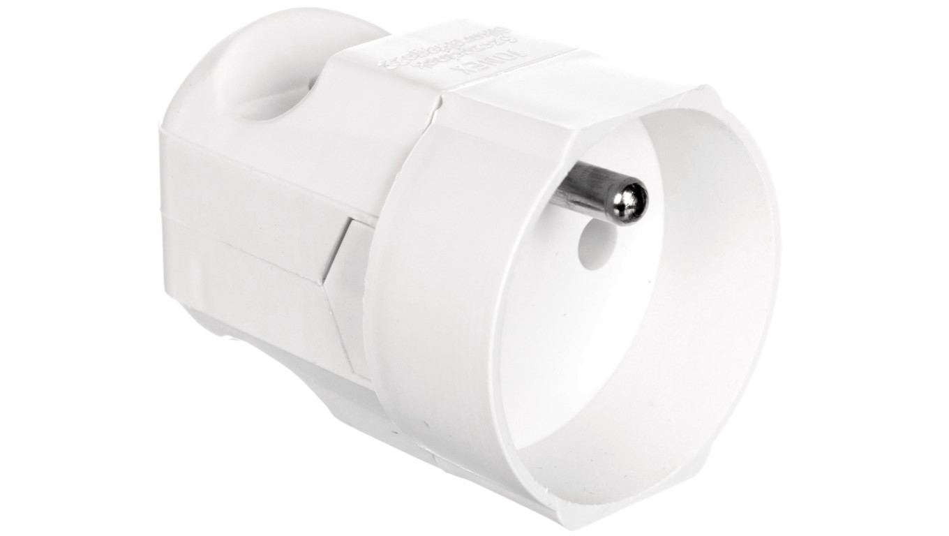 Gniazdo przenośne 10A 2P+Z 250V białe GN-170