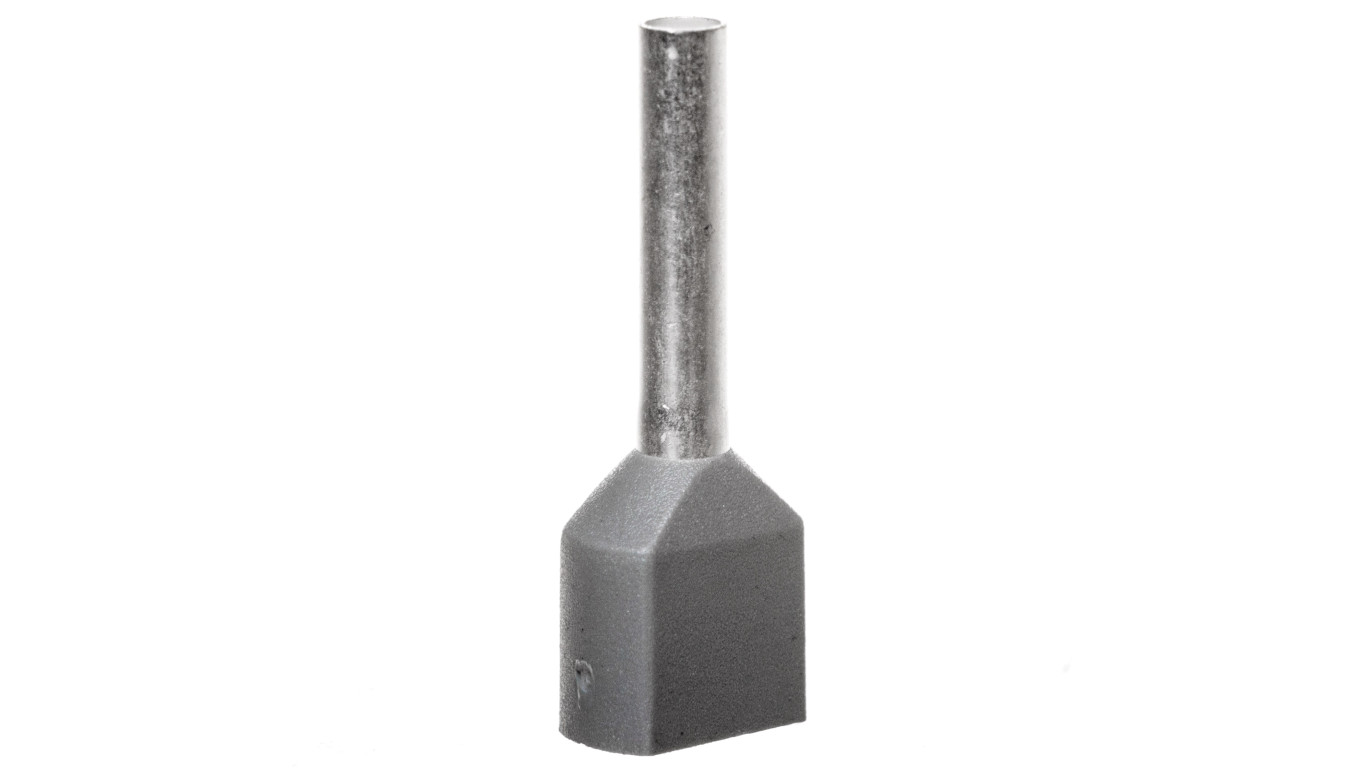 Tulejka kablowa izolacyjna podwójna 0,75mm2, AI-TWIN 2X 0,75-10 GY tulejki o długości 10mm, kolor szary 3200975 /100szt./