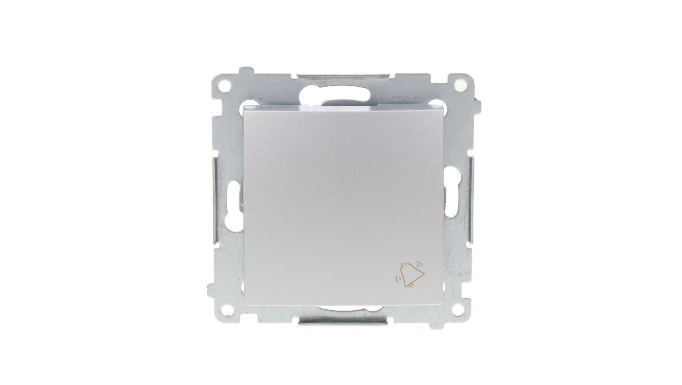 Simon 54 Przycisk /dzwonek/, szybkozłącza, srebrny mat DD1.01/43