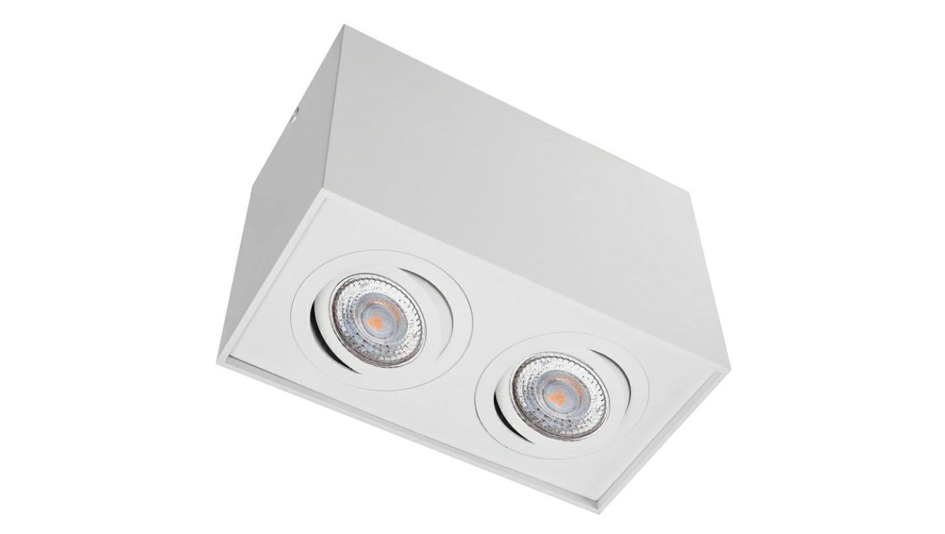 Oprawa sufitowa natynkowa INDI-2 Gu10 230V sand white / biała piaskowana 180x97x124