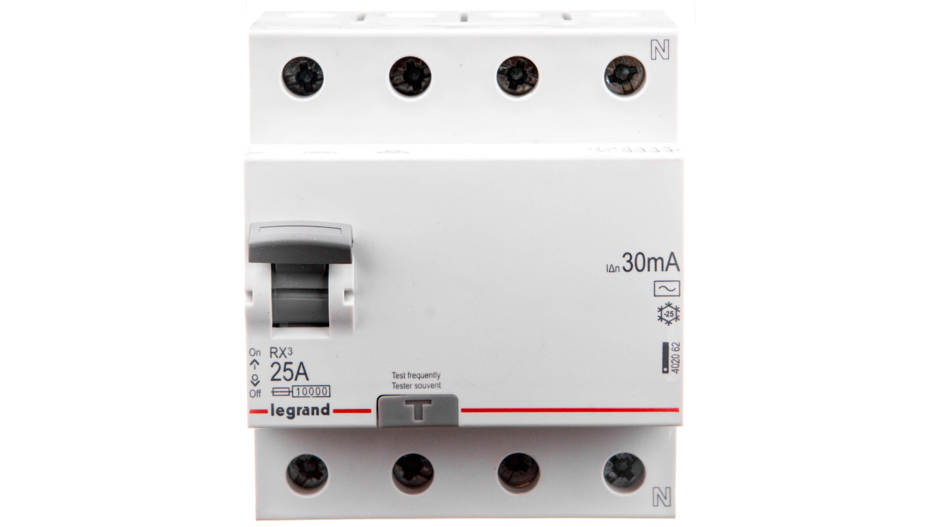 Wyłącznik różnicowoprądowy 4P 25A 0,03A typ AC P304 RX3 402062