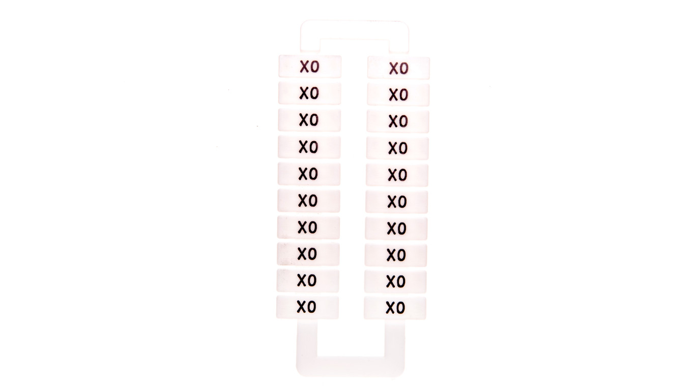 Oznacznik do złączek EURO 2,5-70mm2 /X0/ 43192 (/1 blister=20 szt/