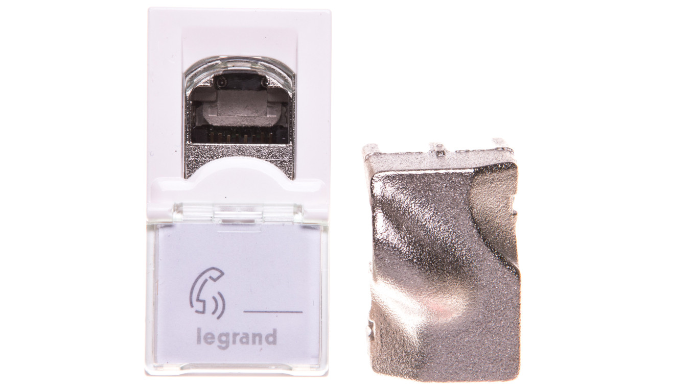 MOSAIC Gniazdo komputerowe pojedyncze RJ45 kat.6 STP białe 076563