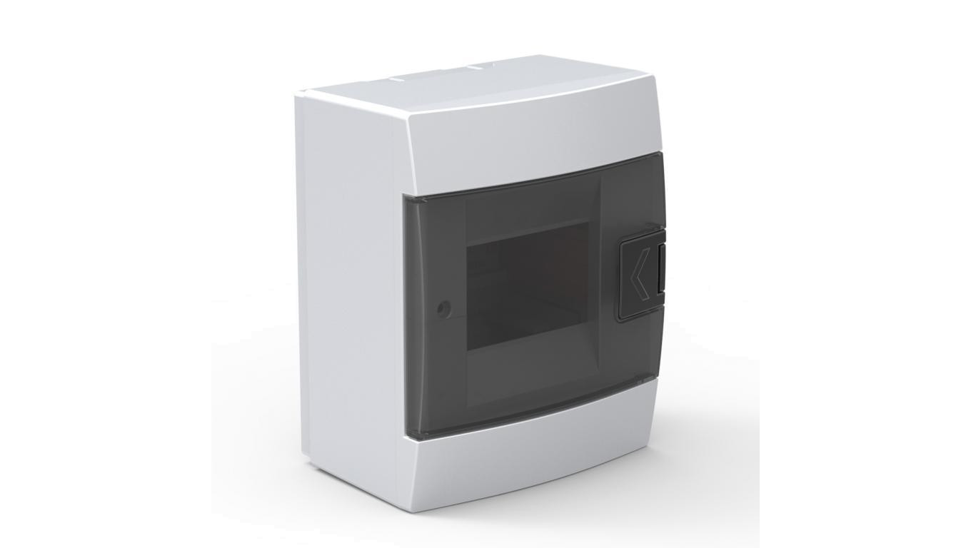 Rozdzielnica natynkowa 4-modułowa 140x173x104mm biała dymna 600.000.400 HOROZ ELECTRIC