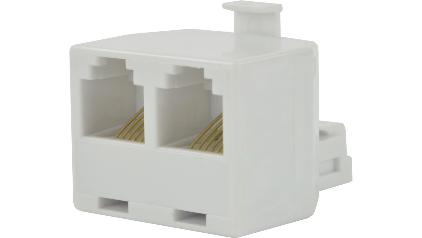 Rozdzielacz telefoniczny RJ12 6P6C 1 wtyk / 2 gniazda kat.3C